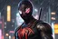 Placeholder: Miles morales in 8k nier automata drawing style, venom them, cinematic mood, neon effect, close picture, rain, highly detailed, high details, detailed portrait, masterpiece,ultra detailed, ultra quality