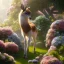 Placeholder: pixar style, volumetric summer garden environment and background, realistic painting of gazelle, looking excited, volumetric lighting, dramatic lighting, detailed digital painting, extreme dense and fine fur, anime, ornate, colour-washed colors, elegant, small minutiae, tiny features, particulars, centered, smooth, sharp focus, renderman gofur render, 8k, uhd, detailed eyes, realistic shaded volumetric lighting, sunlight caustics, backlight, centered camera view