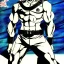 Placeholder: Solid Snake, in Style of Jojo's Bizarre Adventure, Manga Drawing, by Hirohiko Araki