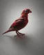 Placeholder: A beautiful portrait of a cyborg bird red color scheme, high key lighting, volumetric light high details psychedelic background