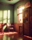 Placeholder: Room scene with retro hair monster, Wes Anderson style, realistic photo, concept art, smooth, unreal engine 5, god lights, ray tracing, RTX, lumen lighting, ultra detail, volumetric lighting, 3d.