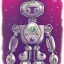 Placeholder: pen sketch of organic robot at the edge of the universe in surrealistic style