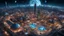 Placeholder: Wide-angle photorealistic sci-fi cityscape of unearthly delights in the multiverse