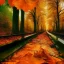 Placeholder: fall forest subway fallen tree leaves , very beautiful environment and sky