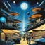 Placeholder: the illustration of an alien market -- signed by Gene Roddenberry