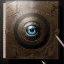 Placeholder: an ancient ornate intricate old tome spell book with the sigil symbol of an eye emblazoned on the cover, cinematic, realistic, intricate detail, finely detailed, small details, extra detail, photorealistic, high resolution, 3D, PBR, path tracing, volumetric lighting, octane render, arnold render, 8k