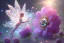 Placeholder: one big crystal subtle flower in a galactic ambiance, transparent petals, delicate colors, in the foreground, with a little beautiful fairy, full of details, smooth, bright sunshine，soft light atmosphere, light effect，vaporwave colorful, concept art, smooth, extremely sharp detail, finely tuned detail, ultra high definition, 8 k, unreal engine 5, ultra sharp focus