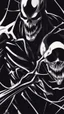 Placeholder: A close picture to Mix between Skeleton and venom symbiote in solo leveling shadow art style