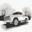 Placeholder: pickup truck ,black silhouette, sketch, icon, white background,