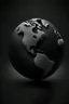 Placeholder: Gray globe, black background