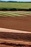 Placeholder: A side view of a ploughed land