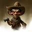 Placeholder: Evil wild west hobgoblin bandit smiling