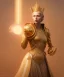 Placeholder: Statue of Queen of photography. Cute blonde woman. Photographer in golden crown. Standing on the street. Big camera in her hand. hyperdetailed, photorealistic, trending on artstation, greg rutkowski, beksinski, kodachrome, lomography, golden hour, bokeh, volumetric light