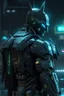 Placeholder: cyberpunk batman back turned