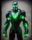 Placeholder: Super IRONMAN armor, kryptonite powered, black armor, black chrome, green lights, built by wayne enterprises, designed by stark industrieshttps://stablecog.com/generate?o=37b70ee1-cbf6-4de2-8ffe-0e02f33ce34f photorealistic, military display, weapons test,