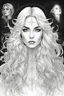 Placeholder: line art of real Portraits of White, Dark, Mystical and Powerful Witches with majic powers