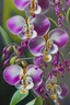 Placeholder: painting in oil of orchids, realistic colors, ultra sharp detail