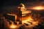 Placeholder: the second temple of jerusalem, fire, darkness, UHD, Dynamic lighting, Volumetric lighting, 8k, HD, multitude, multitude resurrection, lightning