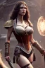 Placeholder: milf, warrior, brunette hair, armed leather corset, desert, 8k resolution, high-quality, fine-detail, intricate, fantasy art, detailed matte, volumetric lighting, illustration, 3D