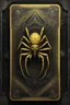 Placeholder: sacred geometry framed playing card, black and yellow death dragon spider boss card in the style of Giger and fallout 4 ,,bokeh like f/0.8, tilt-shift lens 8k, high detail, smooth render, down-light, unreal engine