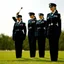 Placeholder: Female military cadets in color.