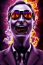 Placeholder: A portrait post-apocalypse of Bill Gates ,sin city, transgender ,beauty,death,paranormal,eatheral,realistic,sharp,urple,red,fire,adorable,armaggedon,deep colours ,fire,purple,red,gold,dark,cinamatic,fantasy,demon,hell,sci-fi fantasy style, volumetric lighting, particales,highly detailed,cinamatic,ignore NSFW , masterpiece, best quality, black skinned, sparkling eyes, sun light, 8K, high contrast, high contrast, realistic details, 24mm by Michelangelo ,high body details, perfect face details.