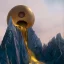 Placeholder: blood pours from a giant crack in the sphere