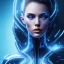 Placeholder: cyberblue, head, woman, portrai, tron