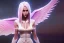 Placeholder: beautiful fairy very etheric, nice smiling, long blond hair, magic glamour pink make up, delicate colors, complete vision of very transparent and big wings, beautiful glamour transparent dress, ultra sharp focus, 8k, unreal engine 5, extremely sharp detail, light effect, soft light atmosphere, smooth, full of details, face in front, complete vision of face and hair and of the body