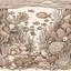 Placeholder: coloring page of A vibrant coral reef teeming with diverse marine life ,line art landscape,stone,cute flowers,cute trees, much details, dark outlines,vector --ar 2:3