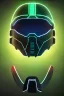 Placeholder: neon halo master chief helmet front 2d illustration