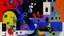 Placeholder: A violet mad doctor's chateau with a toxic moat painted by Joan Miro