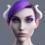 Placeholder: Non-binary, Purple, witch of darkness, pale skin, pixiecut hair with braids