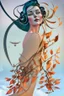 Placeholder: Streamline moderne woman windblown hair trees leaves carel weight Oxana dobrovolska catrin welz-stein andrea kowch andrea kurti art deco