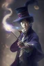 Placeholder: japanese high quality real picture style character who are the magician with the huge wand