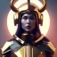 Placeholder: woman, rounded face, black, gold, samurai helmet, decorative color feathers, retro futuristic, bamboo coat, soft color, highly detailed, art stations, concept art, smooth, unreal engine 5, god rays, ray tracing, RTX, lumen lighting, ultra detail, volumetric lighting, 3d, finely drawn, high definition, high resolution.