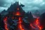 Placeholder: Ultra realistic photo of an enormous dragon palace carved into a volcanic mountain, dark stone architecture, glowing lava rivers, majestic fantasy design, dramatic atmosphere, realistic materials, cinematic lighting, breathtaking composition, HOF, full size, (((realism, realphoto, professional DSLR photography, ultra realistic, photorealistic, 64k)))