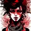 Placeholder: beautiful punk girl, hyper detailed, hyperdetailed, intricately detailed, illustration by <kilian eng> <Yoji Shinkawa>, darkred tones,