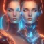 Placeholder: cyberblue, head, women, portrai, tron