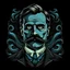 Placeholder: Best quality, masterpiece, ultra high definition,Futuristic, cyberpunk, Friedrich Nietzsche, Friedrich Nietzsche mustache, Comic style