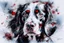 Placeholder: A portrait of a springer spaniel by Agnes Cecile by Willem Haenraets, loose watercolour, wet on wet and splattering and dripping techniques, centred, perfect composition, abstraction,