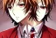 Placeholder: Detailed pretty anime boy, brown hair with blonde strips, keep head in frame, headshot, glaring, brown eyes, covered in bandages, looking serious, illustration, digital painting, only one character, color scheme red, wearing many bandages, Osamu Dazai inspired, anime inspired, manga, dazai, red hair, Chuuya, pretty, scruffy, angry, brooding, manga inspired, small nose, long lower eyelashes, handsome, widows peak, headshot, glaring, cute, wearing a bandage on neck, small nose, scruffy hair