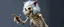 Placeholder: Werewolf Skeleton with lotsa fluffy fur pointing at camera