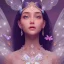 Placeholder: one big crystal subtle in a galactic ambiance with a beautiful girl with butterfly wings, transparent flowers, delicate colors, smile,soft light atmosphere, smooth, extremely sharp detail, finely tuned detail, ultra high definition, 8 k, unreal engine 5, ultra sharp focus