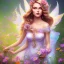 Placeholder: bright fairy, beautiful portrait, flowery landscape