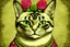 Placeholder: antropomorphic Frida Kahlo cat