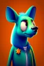 Placeholder: Close-up Portrait of a cool animation animal character, cute, witty, striking and one of a kind, 2d