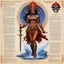 Placeholder: character concept sheet with AD&D statistics and characteristics, [illustration by Jeff Easley] the Vajrayogini playable deity class: a central female meditational deity, transcendence of ego and ignorance. Weapon: the kartika curved knife, artefact: a skull cup filled with blood. powers: cast emotions into awakening, and dissolution of ordinary identity