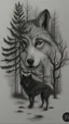 Placeholder: Black wolf art