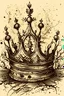 Placeholder: a crown in rascuache art style